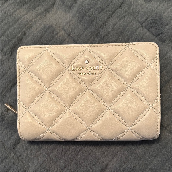 kate spade Handbags - Kate Spade Quilted Beige Wallet